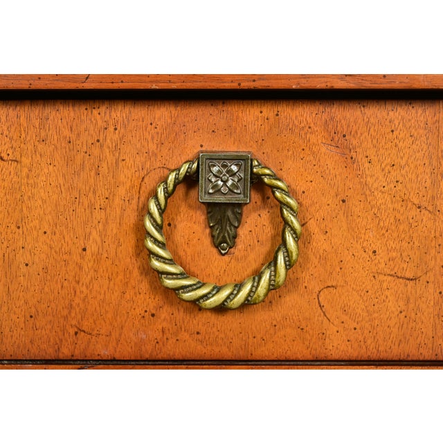 Henredon French Regency Louis XVI Carved Walnut Nightstand, Circa 1960s For Sale - Image 10 of 18