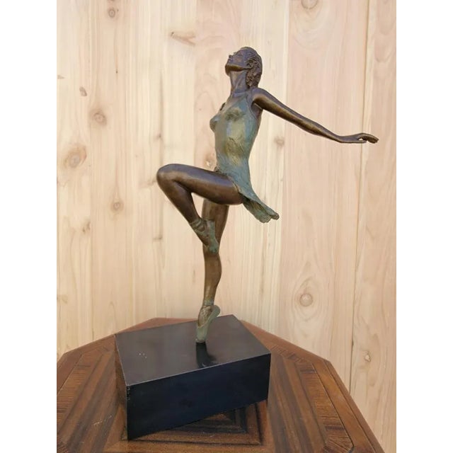 Vintage Bronze Ballerina Sculpture by Peggy Mach For Sale In Chicago - Image 6 of 10