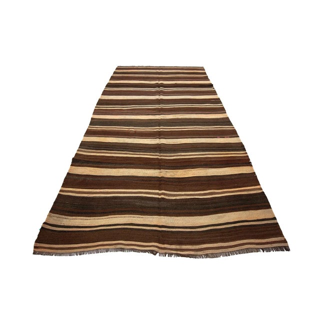 Textile 1960s Vintage Kilim Rug- 5′2″ × 10′5″ For Sale - Image 7 of 7