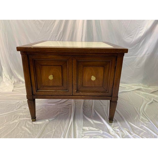 Brown Set of 3 Mid Century Gordon’s Fine Furniture Italian Marble Inlaid Tables For Sale - Image 8 of 12