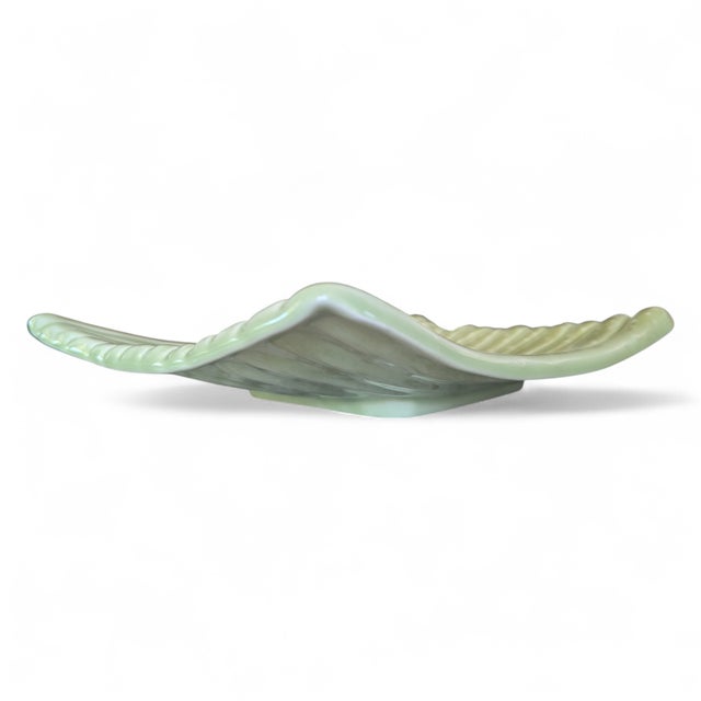 Ceramic 1970s California Pottery Green Asparagus Bundle Ceramic Platter For Sale - Image 7 of 11