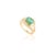Emerald Diamond 18k Gold Ring Size 7 For Sale In New York - Image 6 of 9