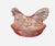 This item is a Longaberger Pink Glass Hen on Nest, manufactured by the L.E. Smith Glass Company in the early 2000s....