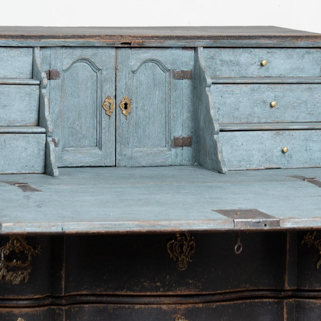 Wood Late 18th Century Danish Black Oak Secretary Bureau For Sale - Image 7 of 15