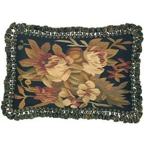 Contemporary Aubusson Handwoven Throw Pillow For Sale - Image 3 of 8