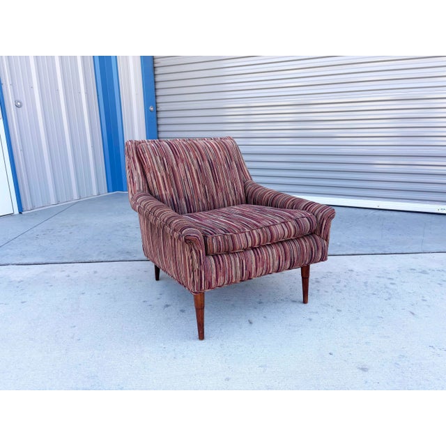 Purple 1960s Mid Century Walnut Lounge Chairs For Sale - Image 8 of 13