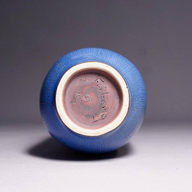 Blue Hares Fur Glazed Vase by Berndt Friberg for Gustavsberg, 1955 For Sale - Image 6 of 7