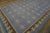 1930s Blue Gray Diamond Antique Indian Cotton Dhurrie Carpet 9'7'' X 15'7'' Flatweave Rug For Sale - Image 10 of 14