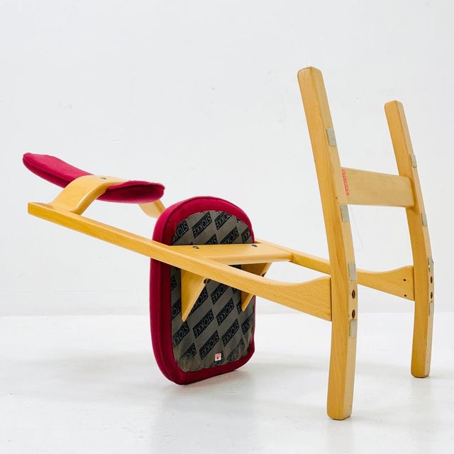 Vintage Teak Pendulum Balance Chair by Peter Opsvik for Stokke, Norway, 1980s For Sale - Image 9 of 11