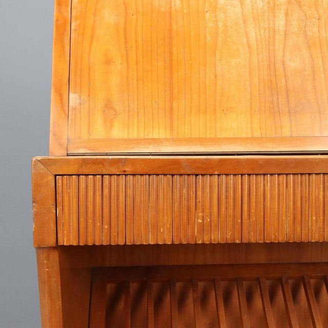 Tan Vintage Wooden Cabinet, Italy, 1960s For Sale - Image 8 of 12