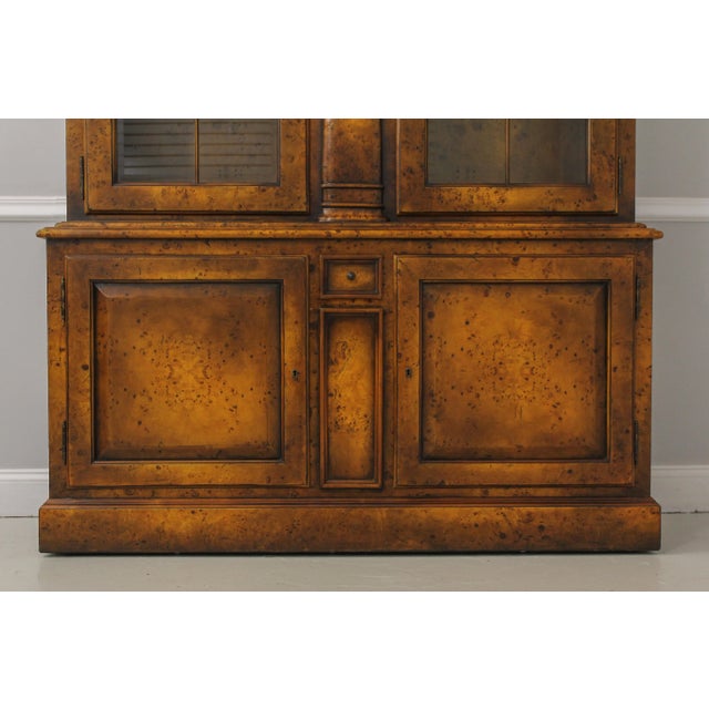 Theodore Alexander Burl Walnut 2 Piece China Cabinet For Sale - Image 9 of 13