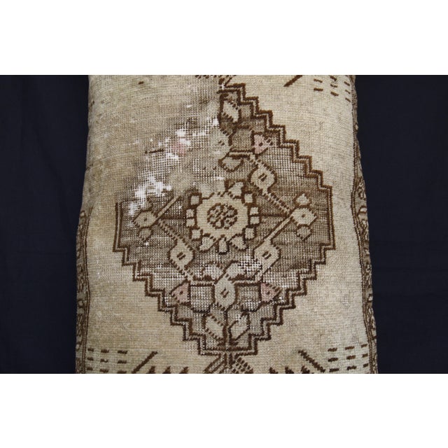 Mid 20th Century Classic Turkish Oushak Rug Lumbar Pillow – Handwoven Vintage Rug Cushion Case -19'' X 33'' For Sale - Image 5 of 10
