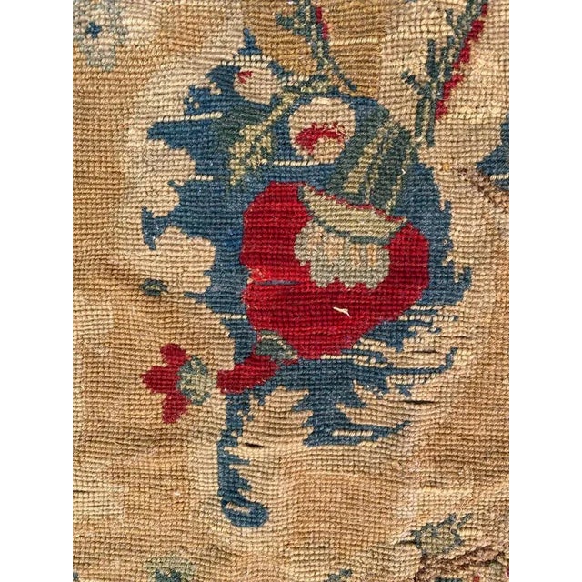 Nice late 19th century French needlepoint tapestry fragment, originally made for chair cover, with a beautiful decorative...