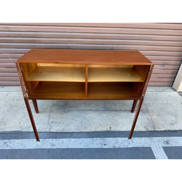 1960s Vintage Danish Modern Small Teak Credenza by Hans Olsen For Sale - Image 5 of 7