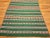 Vintage American Southwestern Blanket, Handwoven Stripe Pattern, Green & Ivory, 5’ X 8’ For Sale In Chicago - Image 6 of 12