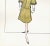 Mid-Century Modern 1950s Rare French Fashion Drawing in Gouache With Documentation, Matted For Sale - Image 3 of 6