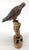 American Harrier Hawk & Gloved Handler 2003 – Carved Wooden Sculpture Signed Bradford King For Sale In San Diego - Image 6 of 16