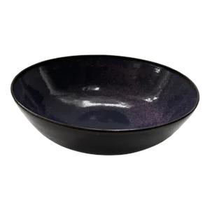 1983 Signed Purple Ceramic Bowl by Steve Stewart