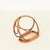 Gold Italian Organic Curved Rattan and Hand-Woven Wicker Bottle Holder, 1960s For Sale - Image 8 of 12