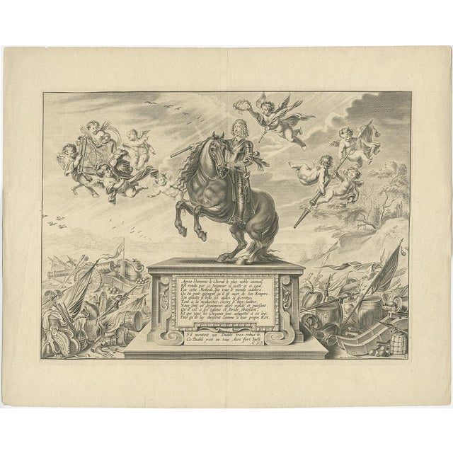 Illustration of William Cavendish, First Duke of Newcastle, on Horseback, 1740, Print For Sale