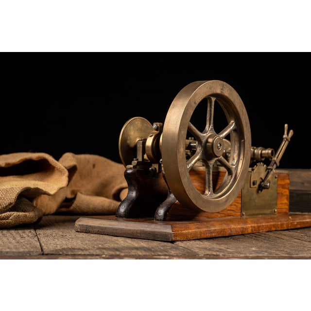 Vintage Brass Steam Engine Valve Gear Demonstration Model For Sale - Image 4 of 8