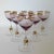 C.1950's Czech Josef Stanik -"Zlata Zuzana" Handblown Amethyst With Gilt Gold Rimmed Stemmed Crystal Apperitif Glasses - Set of 6 For Sale In West Palm - Image 6 of 13