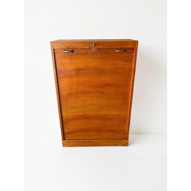 Vintage German Oak Roll-Top Wardrobe, 1930 For Sale - Image 16 of 16