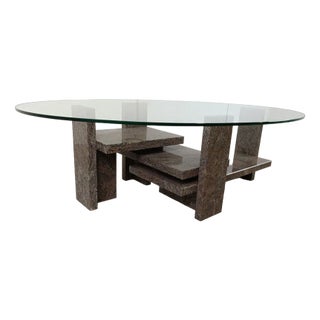 Vintage Granite Coffee Table attributed to Willy Ballez, 1970s For Sale