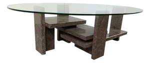 Vintage Granite Coffee Table attributed to Willy Ballez, 1970s