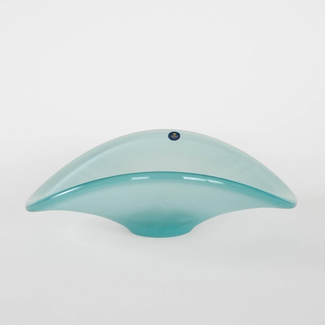 A crystal platter manufactured in the 1960s by the renowned danish manufacturer royal copenhagen. a unique crystal platter...