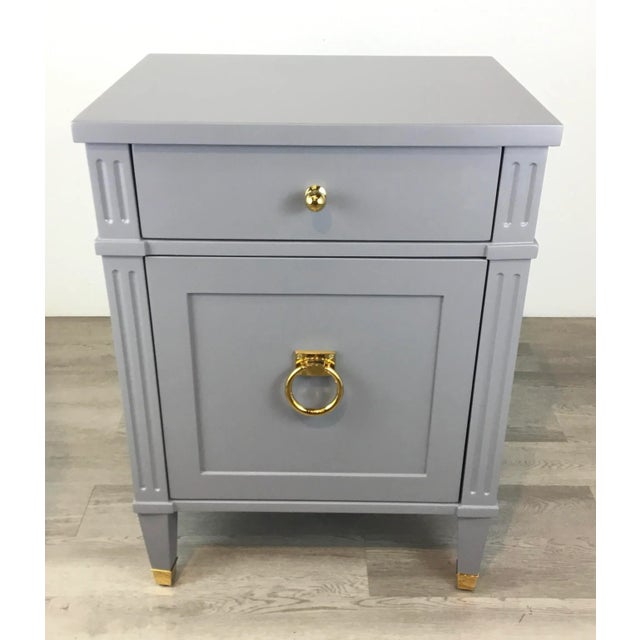 Worlds Away Modern Gray Lily Side Table Chairish