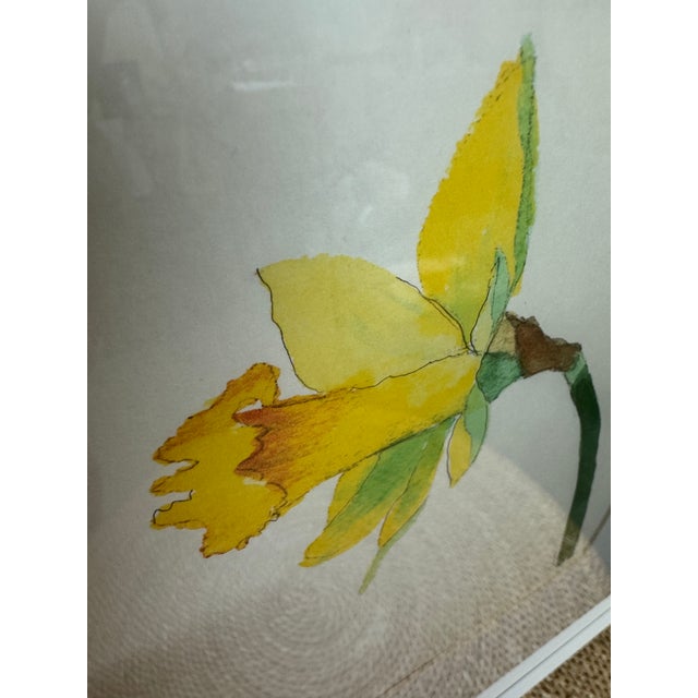 2000 - 2009 Isabel Wyatt Daylight Daffodil Original Painting, Signed For Sale - Image 5 of 12