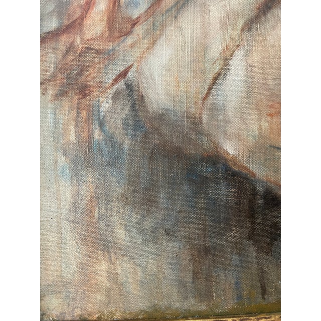 1970s Vintage Nude Painting on Canvas, Framed For Sale - Image 10 of 10