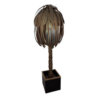 Brass Palm Tree Floor Lamp by Maison Jansen, 1970s For Sale