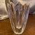 Beautiful authentic Orrefors crystal vase from Sweden featuring an elegant sculptural design with flowing vertical cuts...