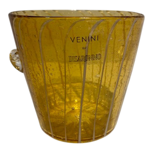 Late 20th Century Venini Murano Hand Blown Ice Bucket