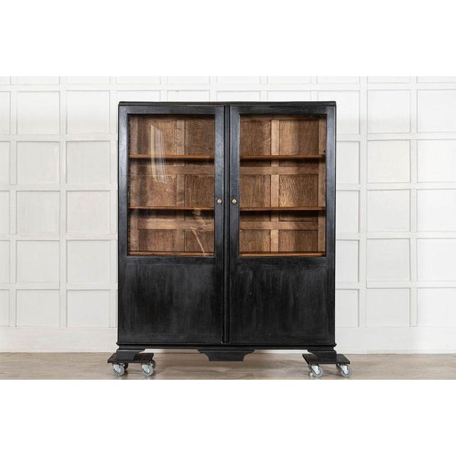 19th Century French Ebonised Fruitwood Glazed Vitrines, 1920 For Sale - Image 11 of 18