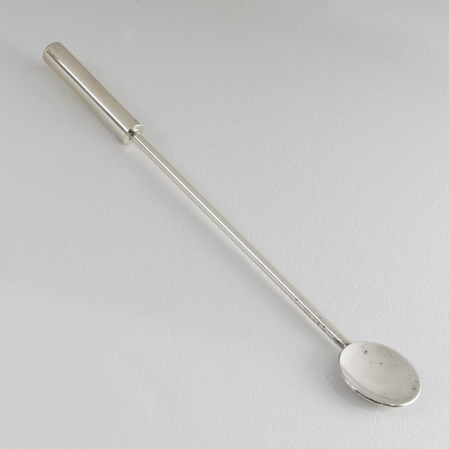 Silver Plate and Crystal Martini Cocktail Pitcher Mixer by Pm Italy For Sale - Image 11 of 11