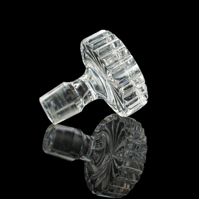 Vintage Silver Collared Spirit Decanter, English, Crystal, Whiskey, Hallmarked For Sale - Image 12 of 12