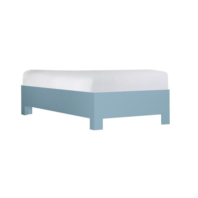 Not Yet Made - Made To Order Ivy Standard Bed Twin Extra Long, Pool Blue For Sale - Image 5 of 6