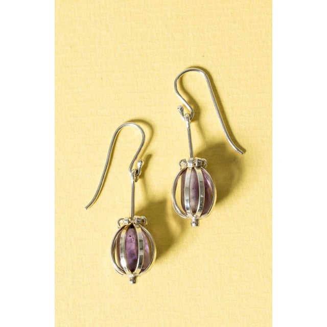 1950s Modernist Silver Earrings by Arvo Saarela, 1958, Set of 2 For Sale - Image 5 of 11