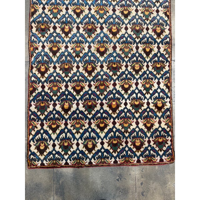 19th Century Agra Carpet, Indian Handwoven Rug With Lattice Floral Design For Sale - Image 4 of 9