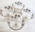 Golden Daisy Champagne Coupes- Set of Four For Sale - Image 4 of 11