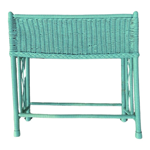 1930s Attributed to Heywood Wakefield Wicker Planter Box For Sale