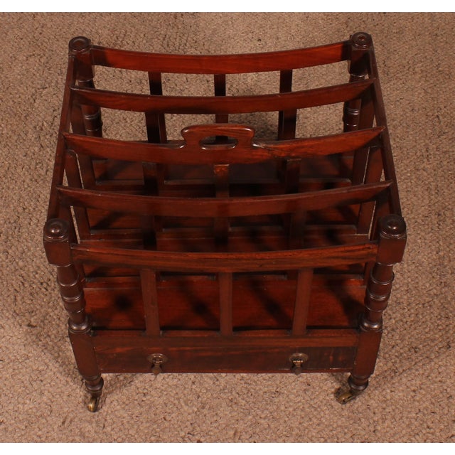 Tan Regency Mahogany Canterbury Chair, Early 19th Century For Sale - Image 8 of 9