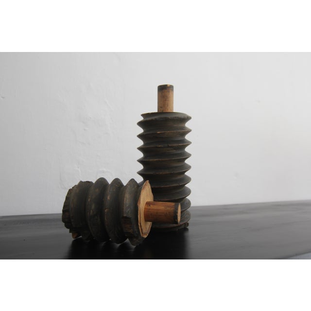 Early 20th Century Wooden Screws, 1890s, Set of 2 For Sale - Image 10 of 18