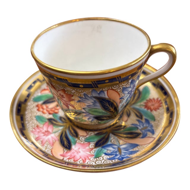 Copeland Teacup and Saucer Circa 1875 For Sale