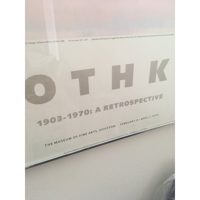 Vintage "Rothko 1903-1970 Retrospective" Silver Finish Metal Framed Exhibition Poster, 1949 For Sale In Charlotte - Image 6 of 13