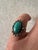Vintage Navajo Turquoise Sterling Silver Ring Size 6 with makers mark.