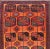 Vintage Wool Ersari Rug in Wool With Gul Design in Orange, Blue, and Brown 5'0 X 8'10 For Sale - Image 4 of 12